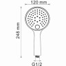 Лейка душевая WASSERKRAFT A060 3-функциональная